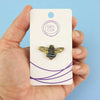 Blue Banded Bee Lapel Pin