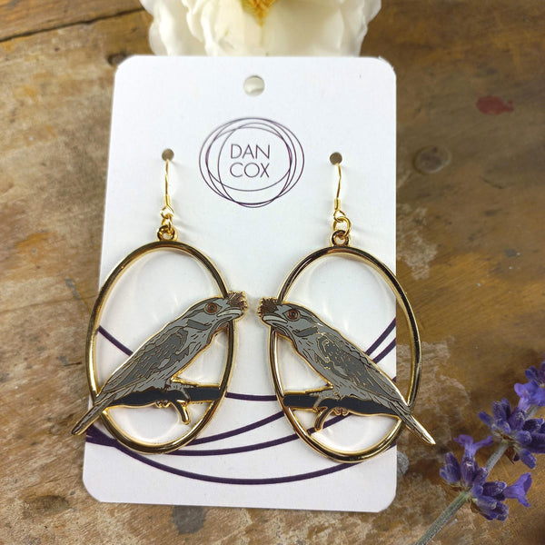 Tawny Frogmouth Earrings