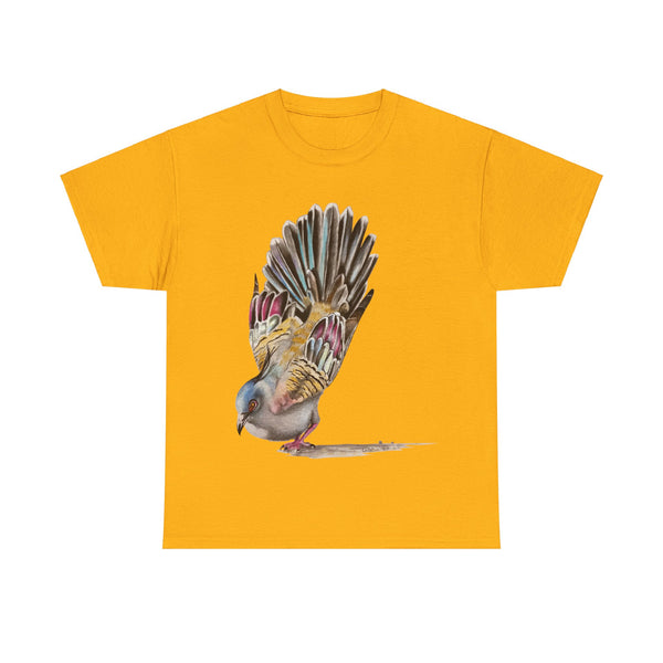 Crested Pigeon Unisex Heavy Cotton Tee