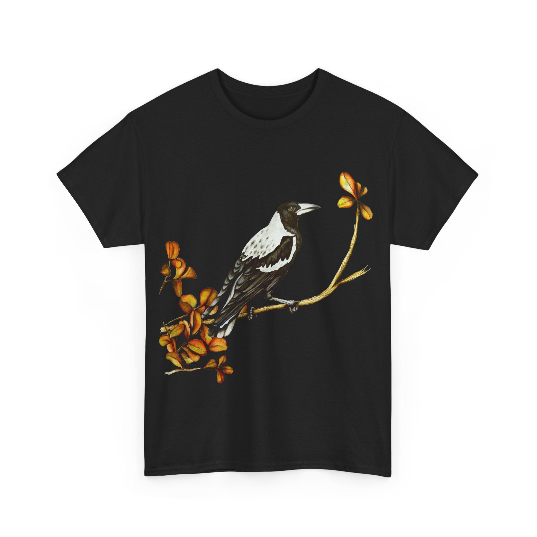 Autumn Magpie Unisex Heavy Cotton Tee