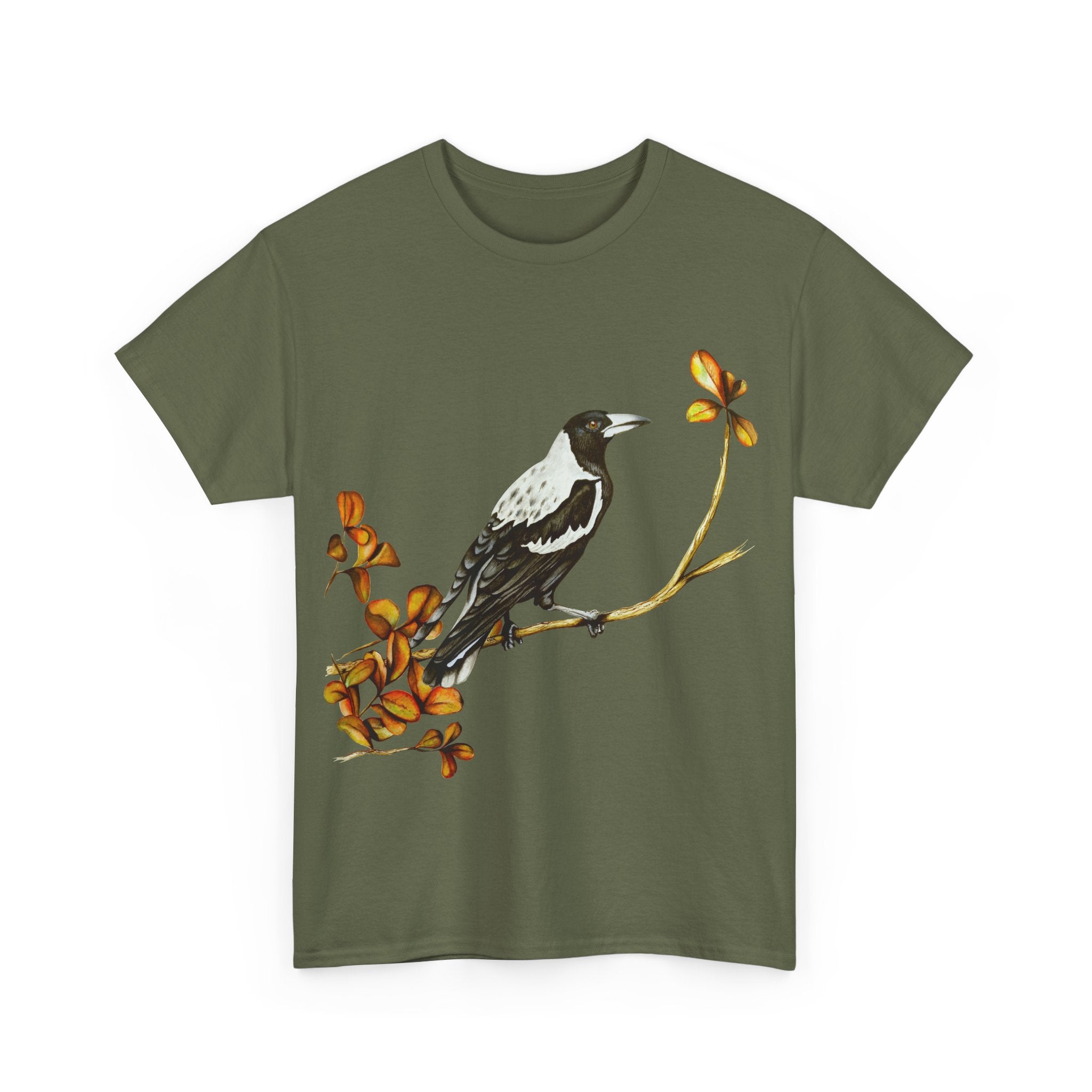 Autumn Magpie Unisex Heavy Cotton Tee