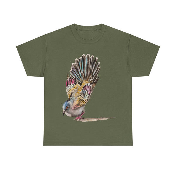 Crested Pigeon Unisex Heavy Cotton Tee