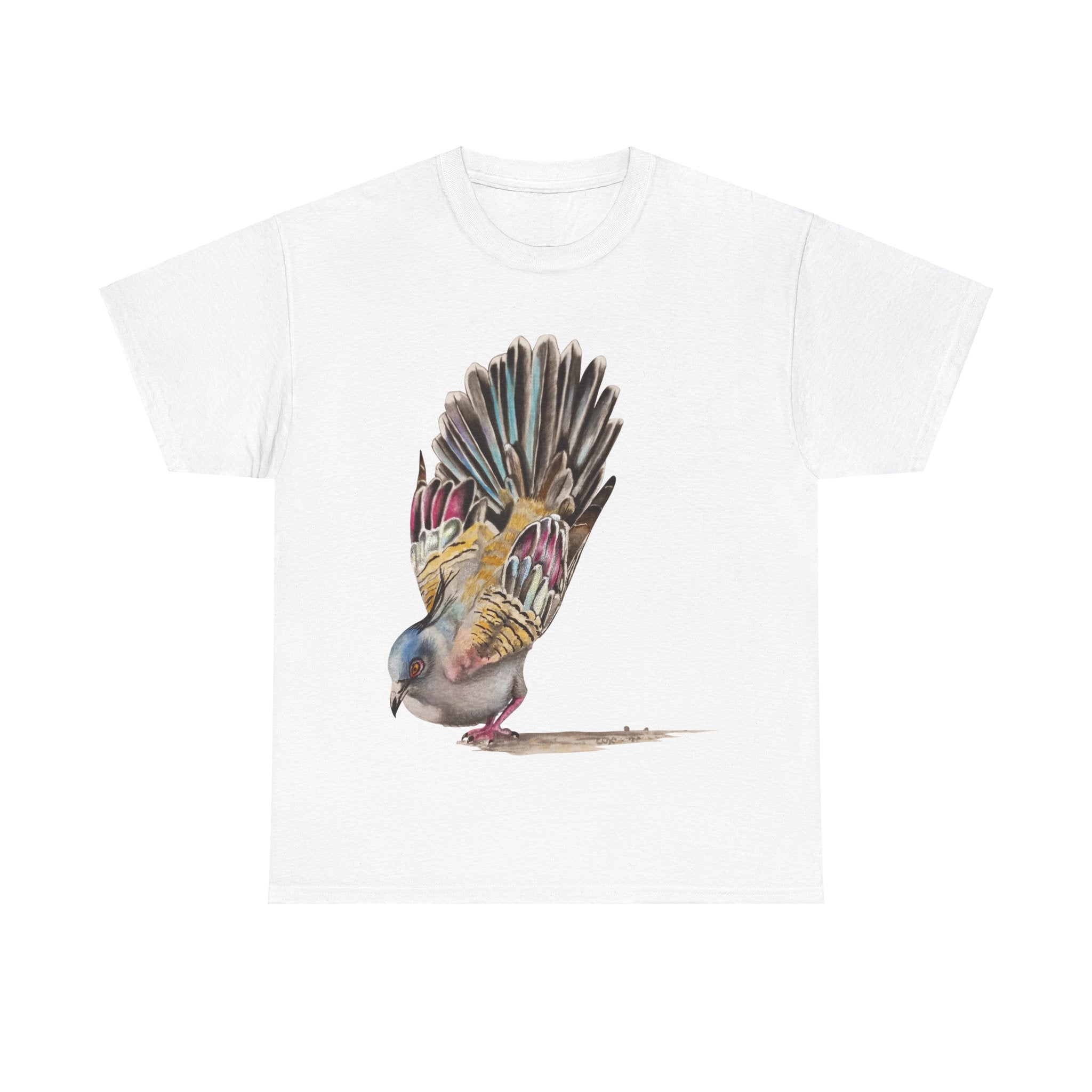 Crested Pigeon Unisex Heavy Cotton Tee