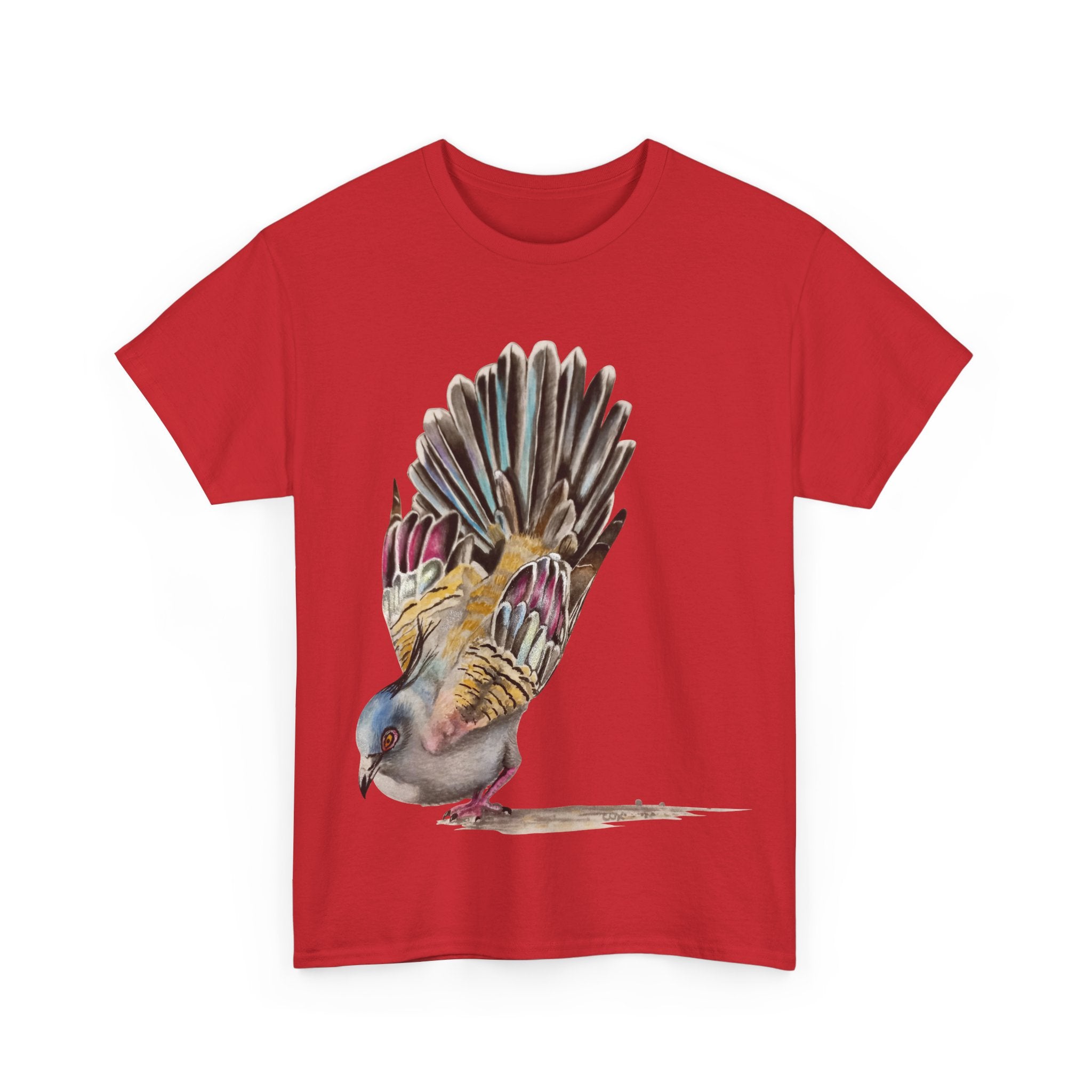 Crested Pigeon Unisex Heavy Cotton Tee