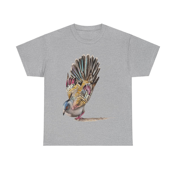 Crested Pigeon Unisex Heavy Cotton Tee