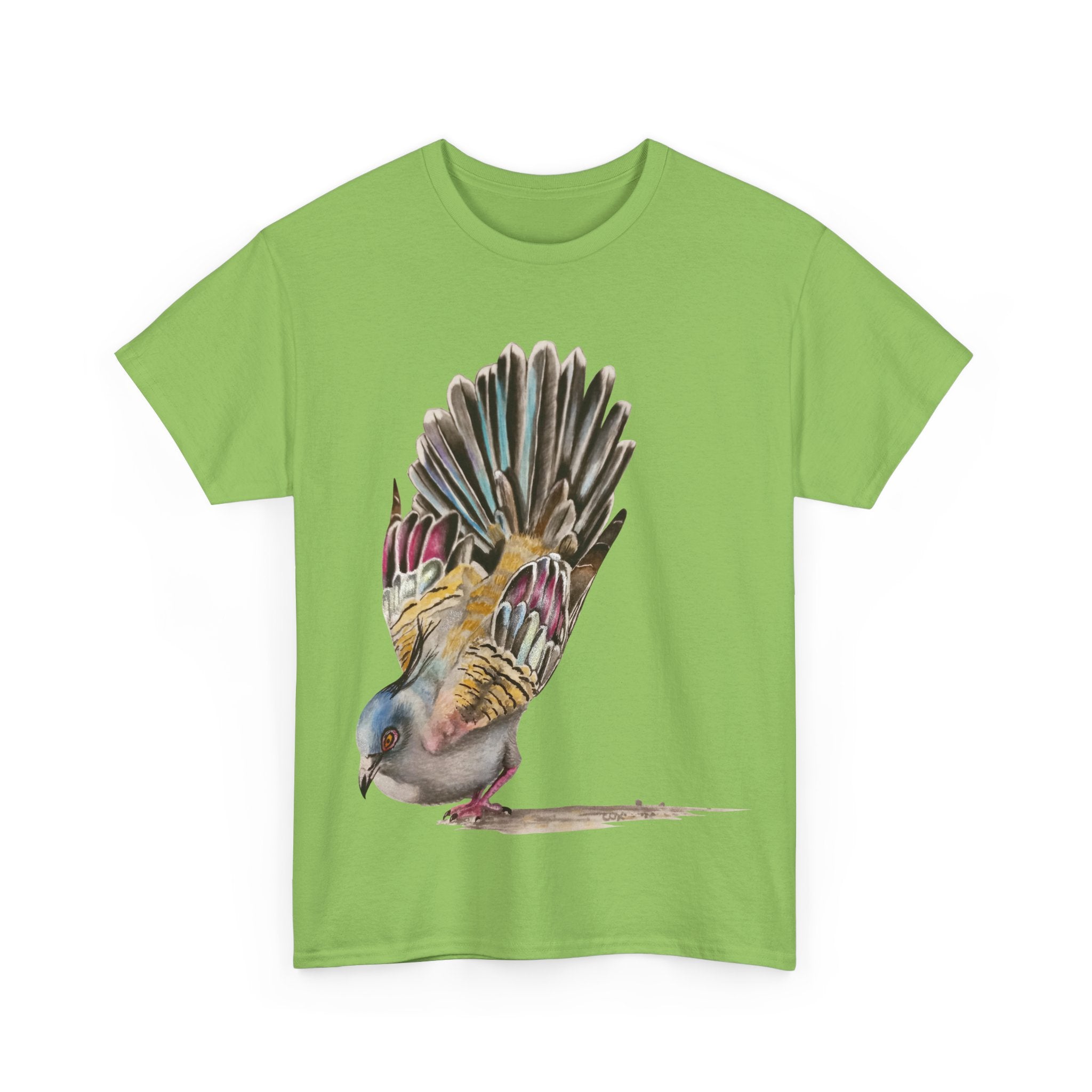 Crested Pigeon Unisex Heavy Cotton Tee