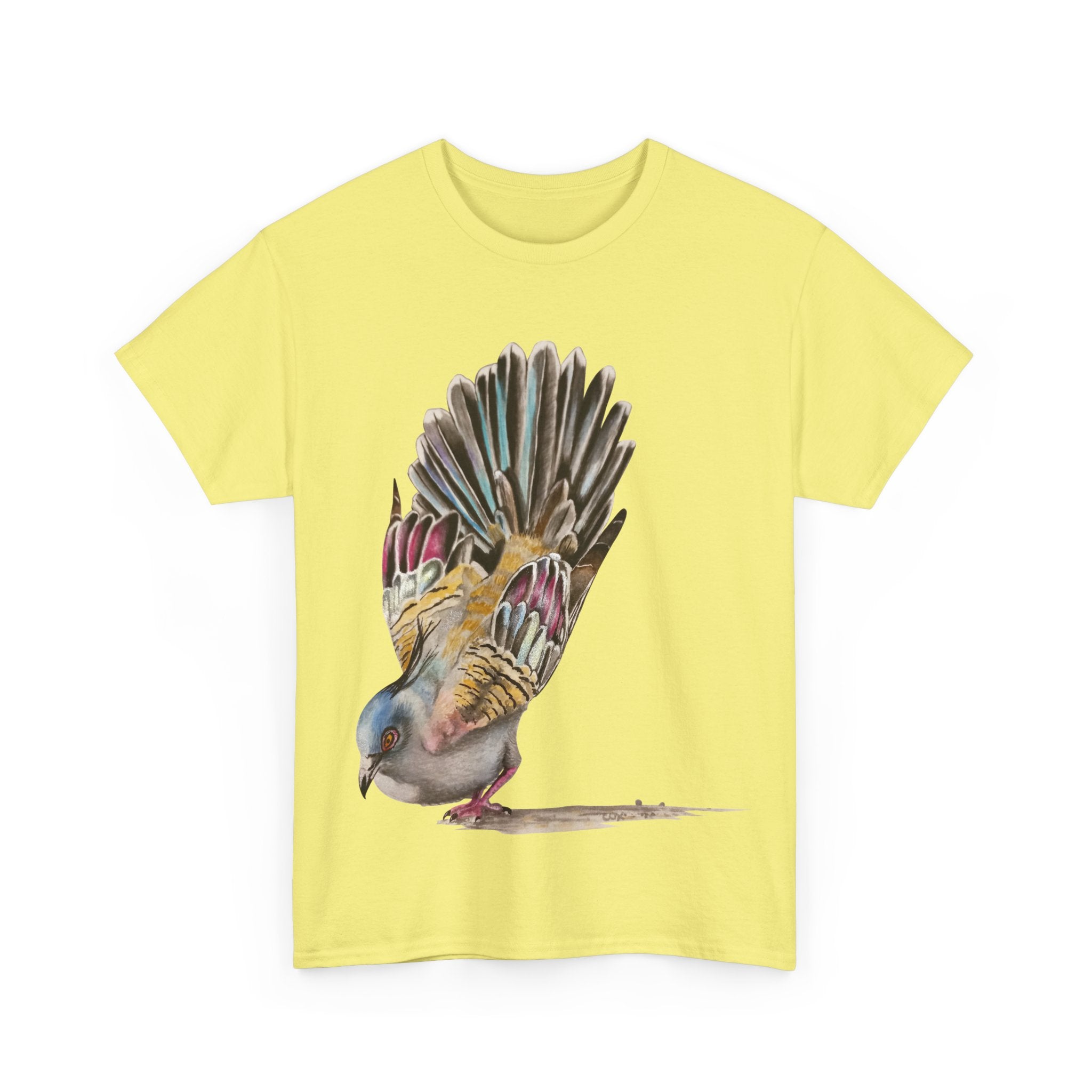 Crested Pigeon Unisex Heavy Cotton Tee