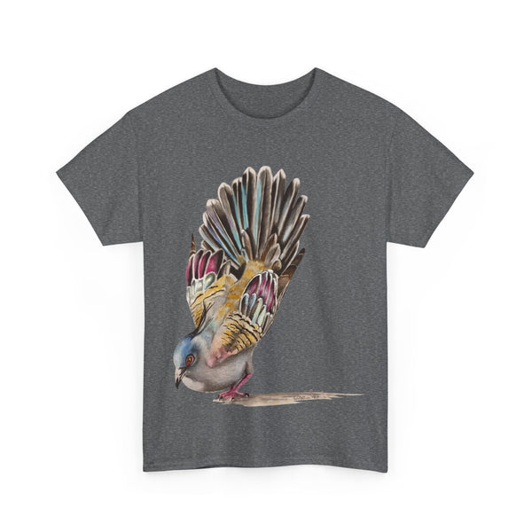 Crested Pigeon Unisex Heavy Cotton Tee