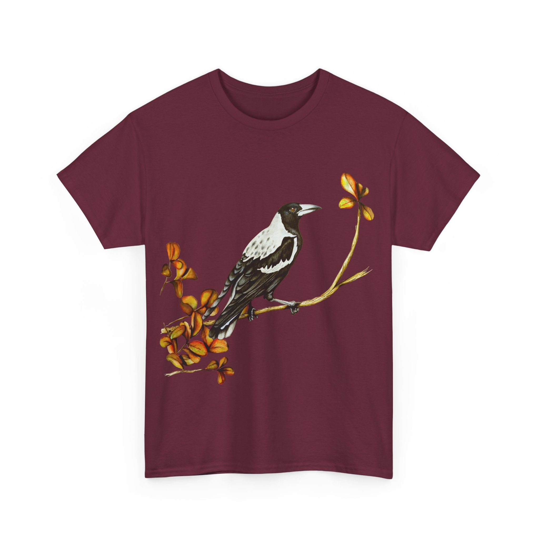 Autumn Magpie Unisex Heavy Cotton Tee