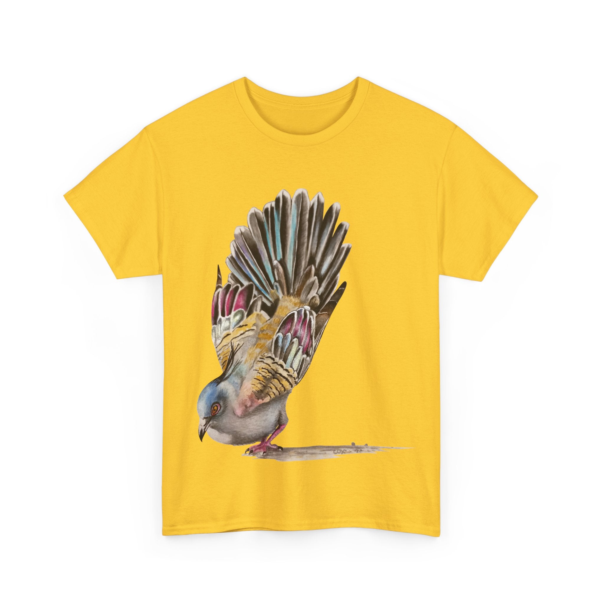 Crested Pigeon Unisex Heavy Cotton Tee