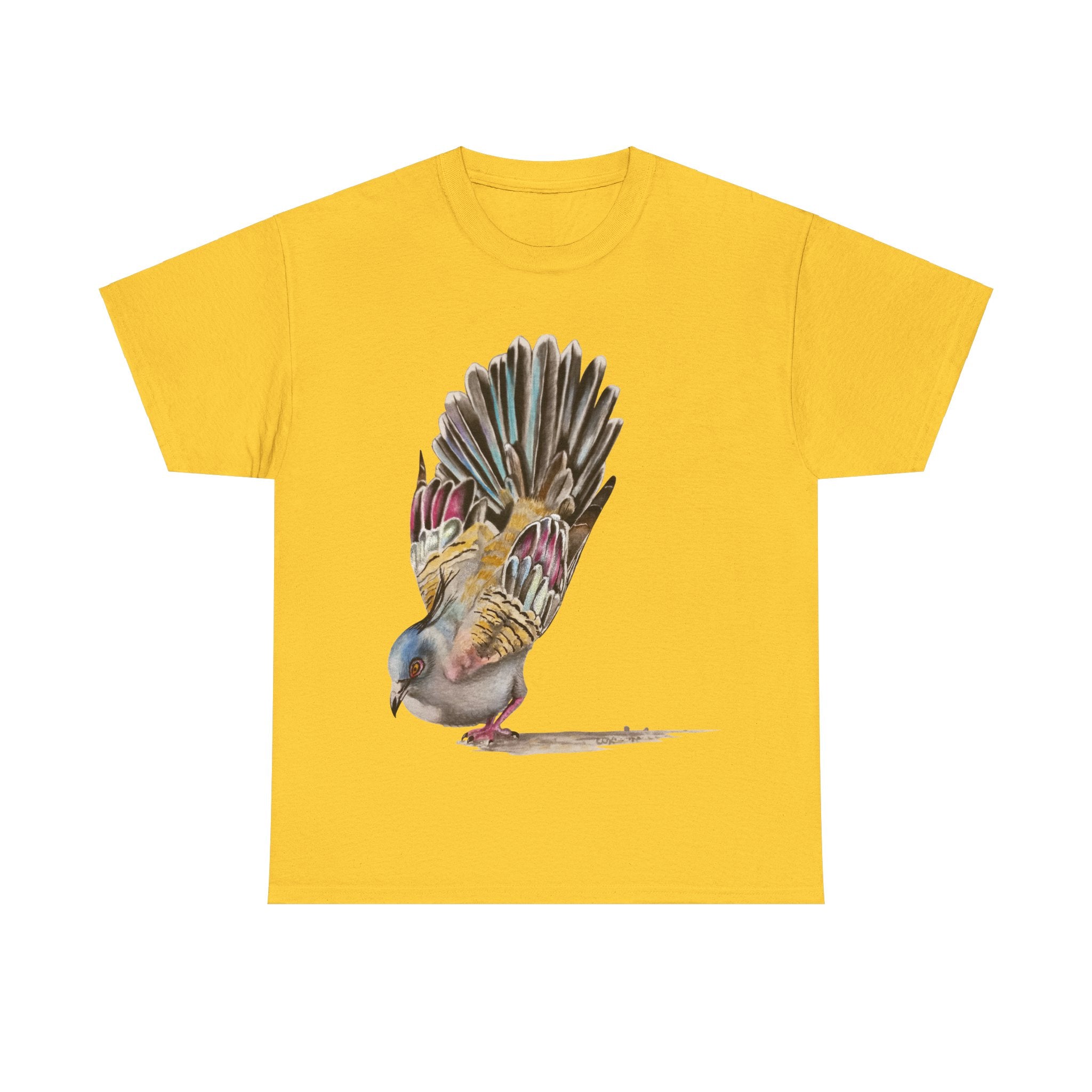 Crested Pigeon Unisex Heavy Cotton Tee