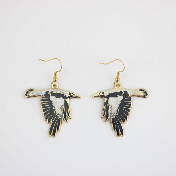 Flying Magpie Earrings