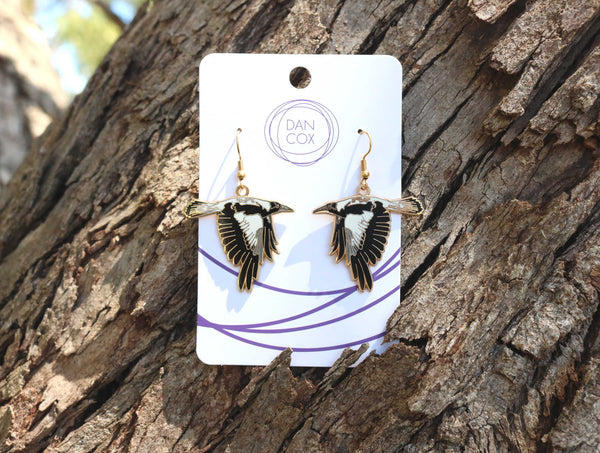 Flying Magpie Earrings