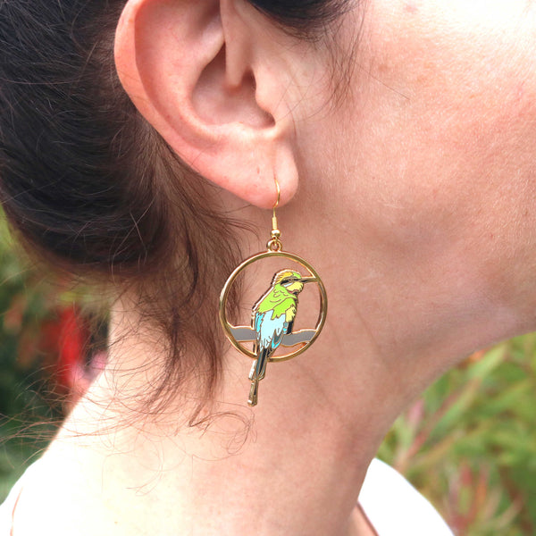 Rainbow Bee Eater Earrings
