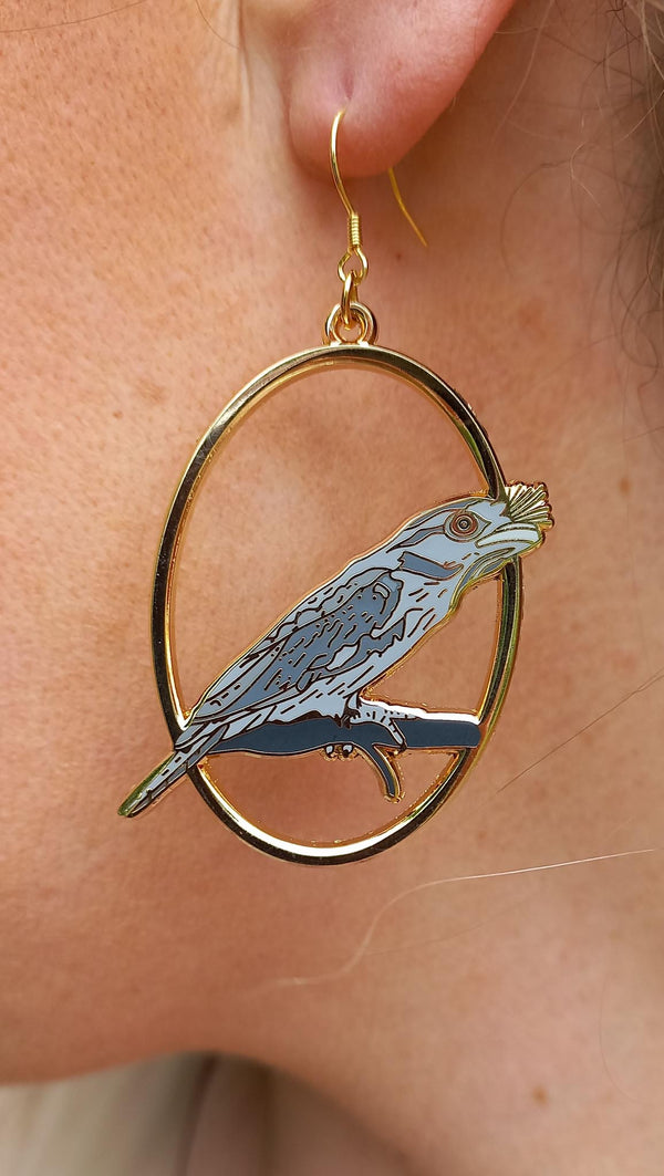 Tawny Frogmouth Earrings