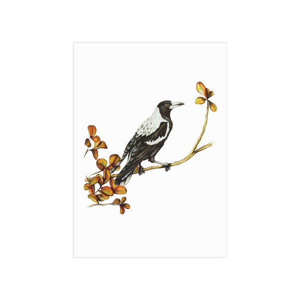 Autumn Magpie Print